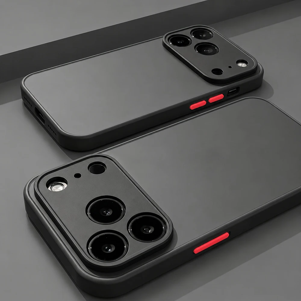 Translucent Armor Shockproof Silicone Bumper Phone Case with Matte Finish