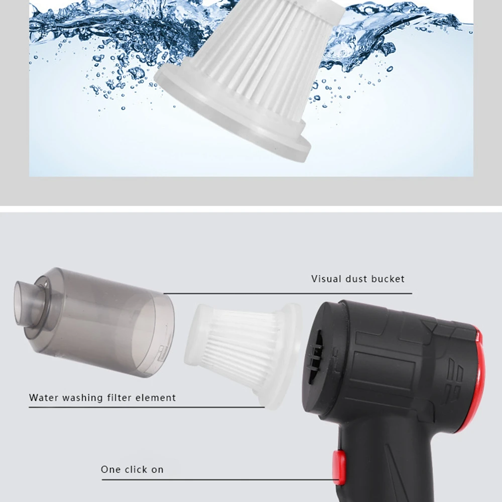 16000pa 150w Wireless Car Vacuum Cleaner Blowable Cordless 2 In 1