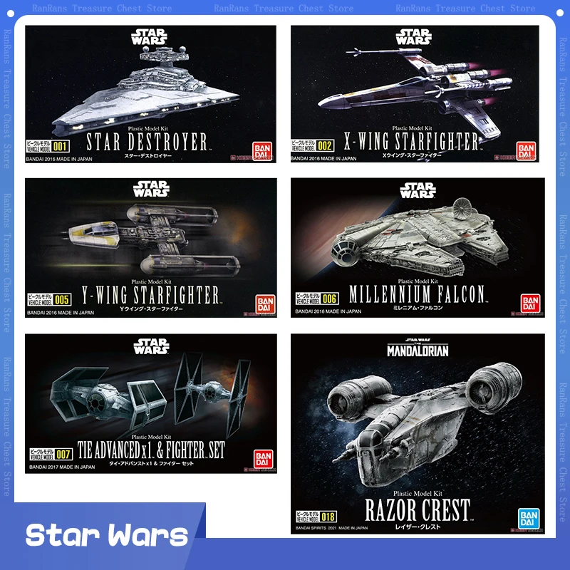 Originale Bandai Star Wars Modello Di Veicolo X-Wing Interstellare Star Destroyer Millennium Falcon Action Figure Modello Assembll Per Bambino