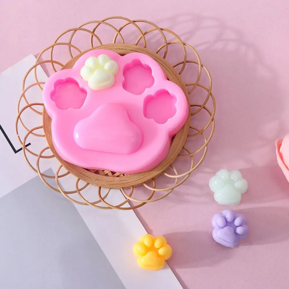 New Kawaii Cat Paw Squeeze Toy Colorful Novelty Relief Stess Toy Detachable Cat Paw Palette Animal Paw Fidget Toy 4