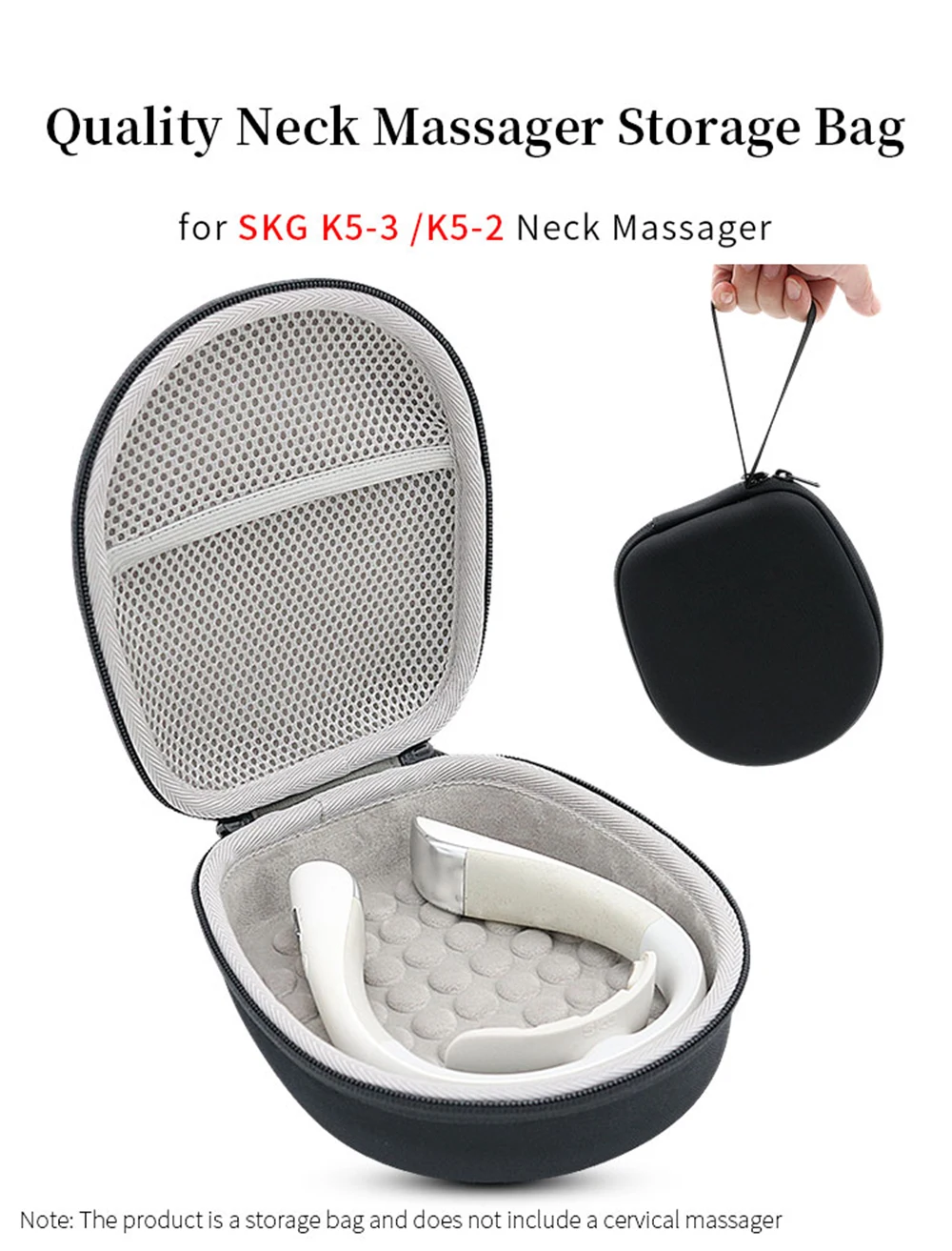 Hard EVA Storage Bag for SKG K5-3 K5-2 Neck Massager Protect Box Portable Cervical Massage Device Protector Travel Carrying Case