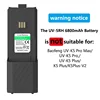 Baofeng UV-5RH Pro Max Walklie Talkie Extended Battery 6800mAh Type-C Charging UV-5RM AR-5RM Rechargable Two Way Radio Batteries 4