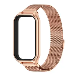 Stainless Steel Strap for Smart Fitness Bracelet (Rose Gold 2)