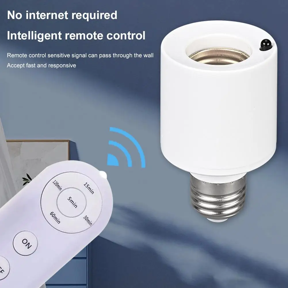 E27 Wireless Remote Control Lamp Holder Smart Bulb Converter Socket Adapter Lazy Light Controller For Bedroom & Lamp