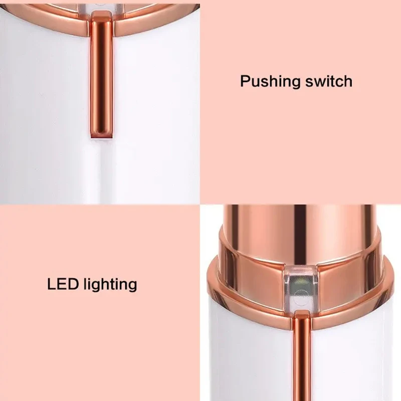 White ABS Automatic Eyebrow Trimmer Shaver for Women