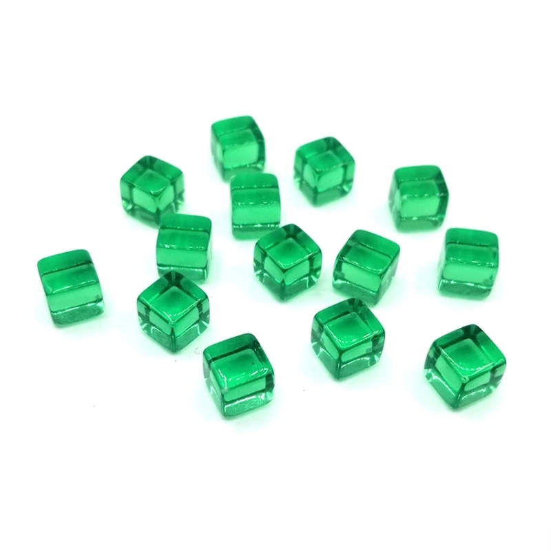 Game Dice 200Pcs 8mm Acrylic Dices Blank 6 Sided Dices Clear Role Playing Puzzle Toy Board Game Cube Party DIY