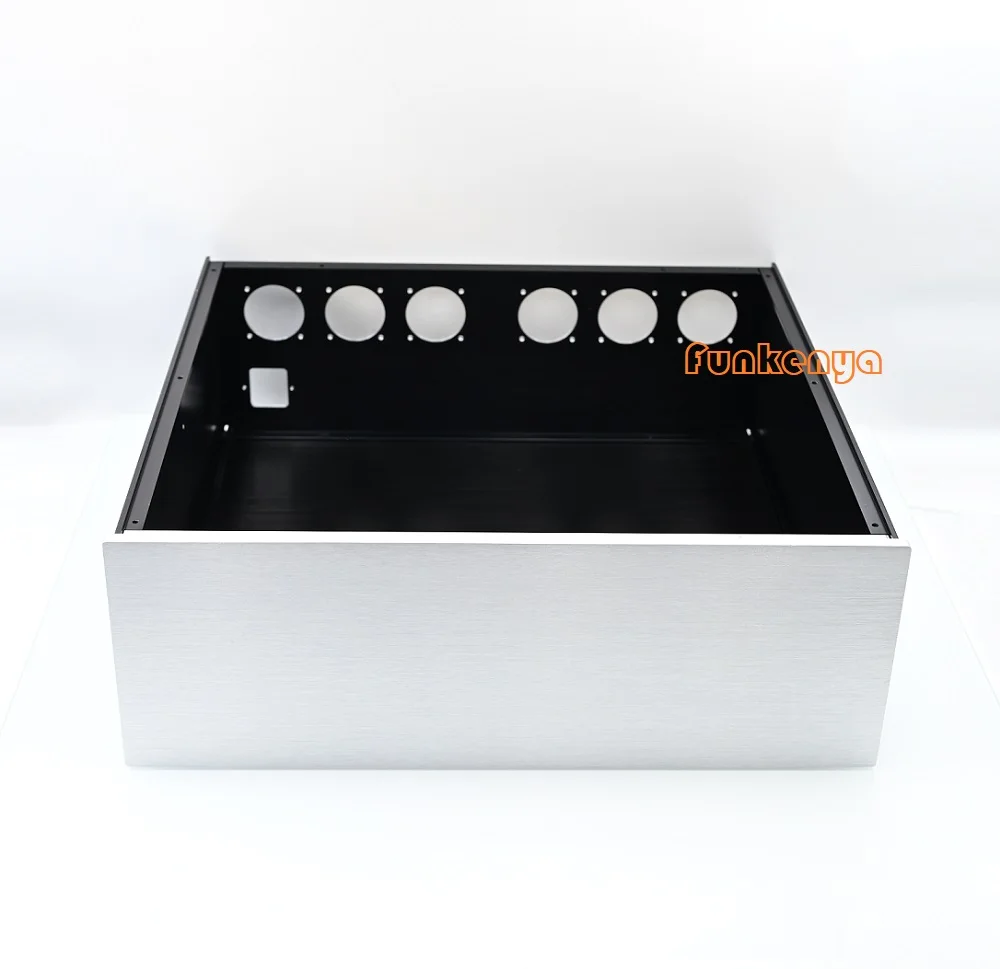 430X150X410mm 양극 처리 된 Aluimnum 전력 증폭기 공급 섀시 EU US 플러그 DIY 구멍 헤드폰 앰프 하우징 4315 DAC 디코더 케이스
