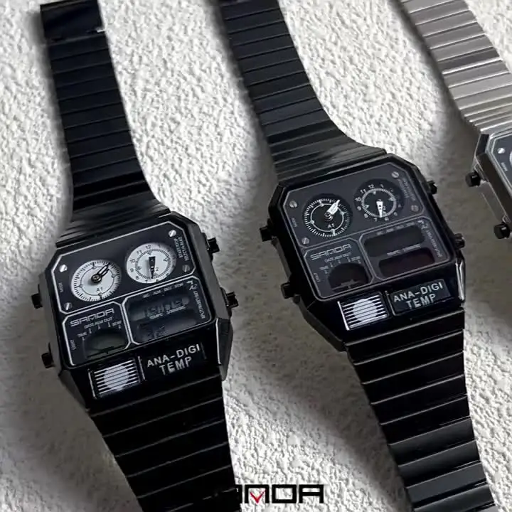 SANDA 3192 Chic Mechanical Style LED Electronic Square Youth