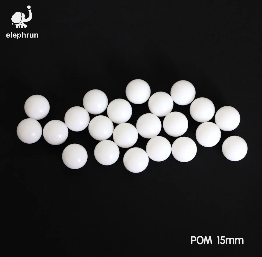 Sfere in plastica solida Delrin poliossimetilene (POM) / Celcon da 15mm per valvole a sfera e cuscinetti  13