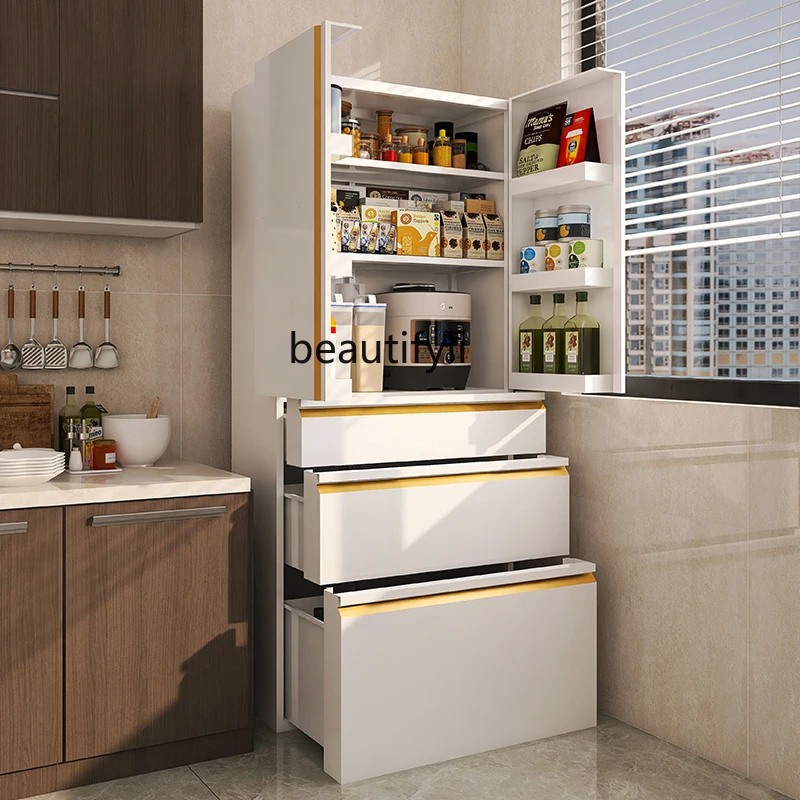 

Sideboard Cabinet Multi-Functional Integrated Wall Kitchen Locker Living Room Storage Kitchen Cupboard Stainless Steel 30cm