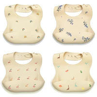 Silicone Bibs For Newborn Baby Feeding Tableware Waterproof Baby Bibs For Toddler Feedings Bibs Burp Cloths Bandana Baby Stuff 1