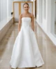 High Qulaity Strapless Satin A Line Wedding Dresses  Custom Made Formal Bridal Grown 2024 Rode De Morrie 5
