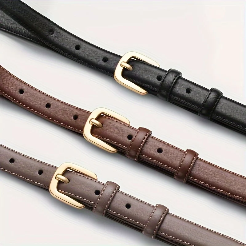 Casual Fashion Belt 2-Pack - High-End Needle Buckle Double Loop for Daily Wear
