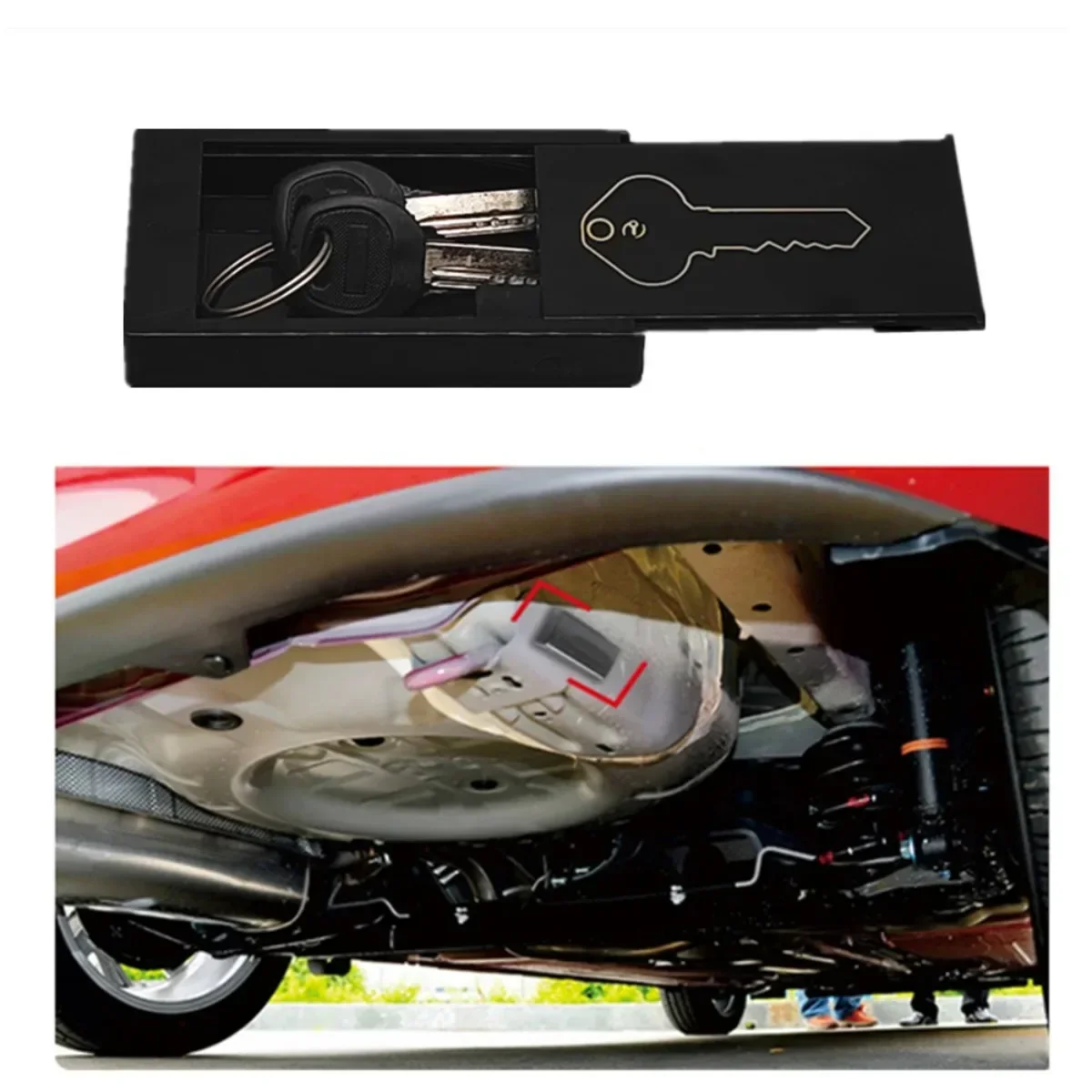 Scatola magnetica per chiavi per auto Scatola portaoggetti per chiavi segrete anti-perdita Strumento portatile per chiavi per auto nascoste - Image 4