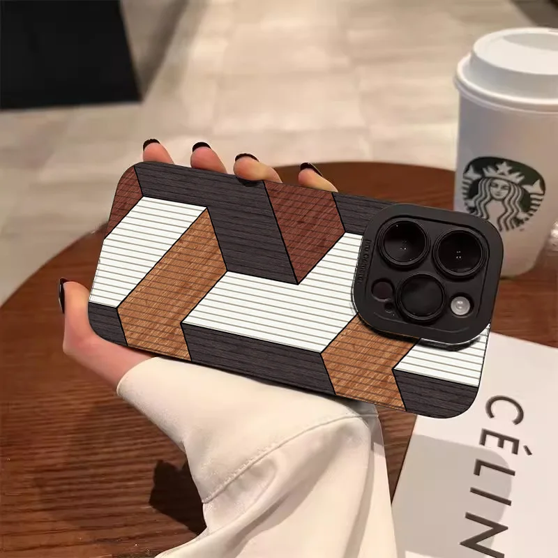 Vintage Wood Grain Pattern Phone Case - Stylish Design with Enhanced Durability