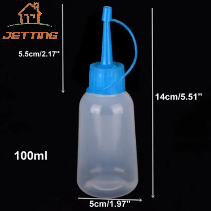 100ml Plastic Clear Tip Applicator Bottle Plastic Squeeze Bottle With Tip Cap For Crafts Art Glue