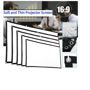 Schermo del proiettore tenda Video proiettore schermo Anti-luce 60 72 84 100 120 schermo di proiezione da 150 pollici per l'home Office KTV