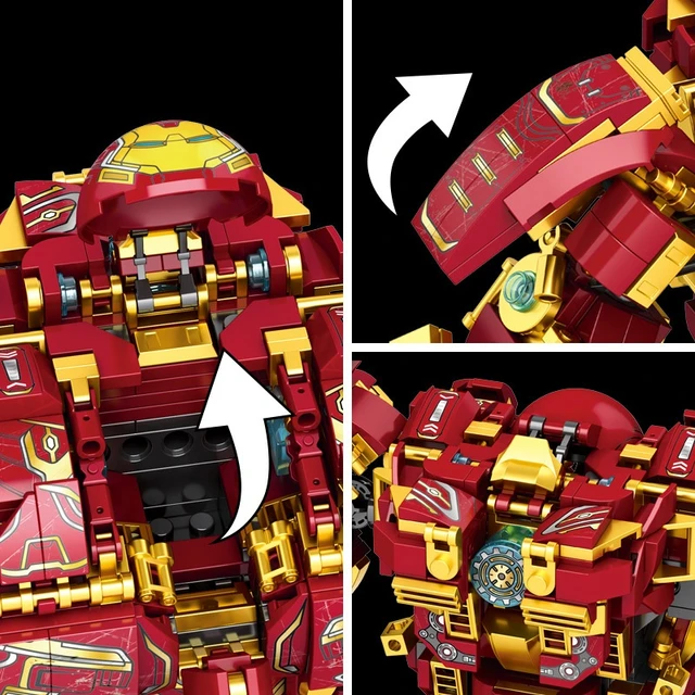 Children's Splicing Building Blocks Iron Man Mecha Model with Minifigure Boy Puzzle Assembling Building Blocks Children's Toys 2