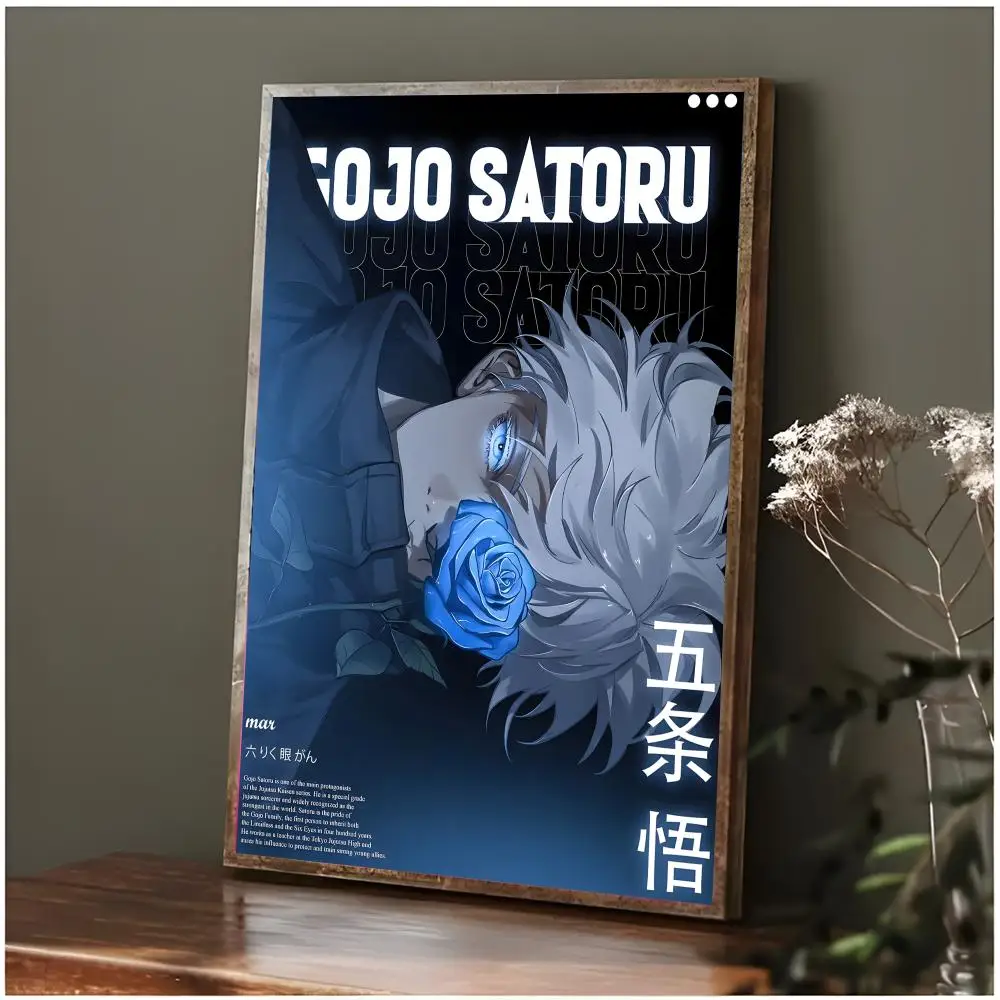 Contemporary Satoru Gojo Anime Wall Art Poster for Bedroom or Living Room