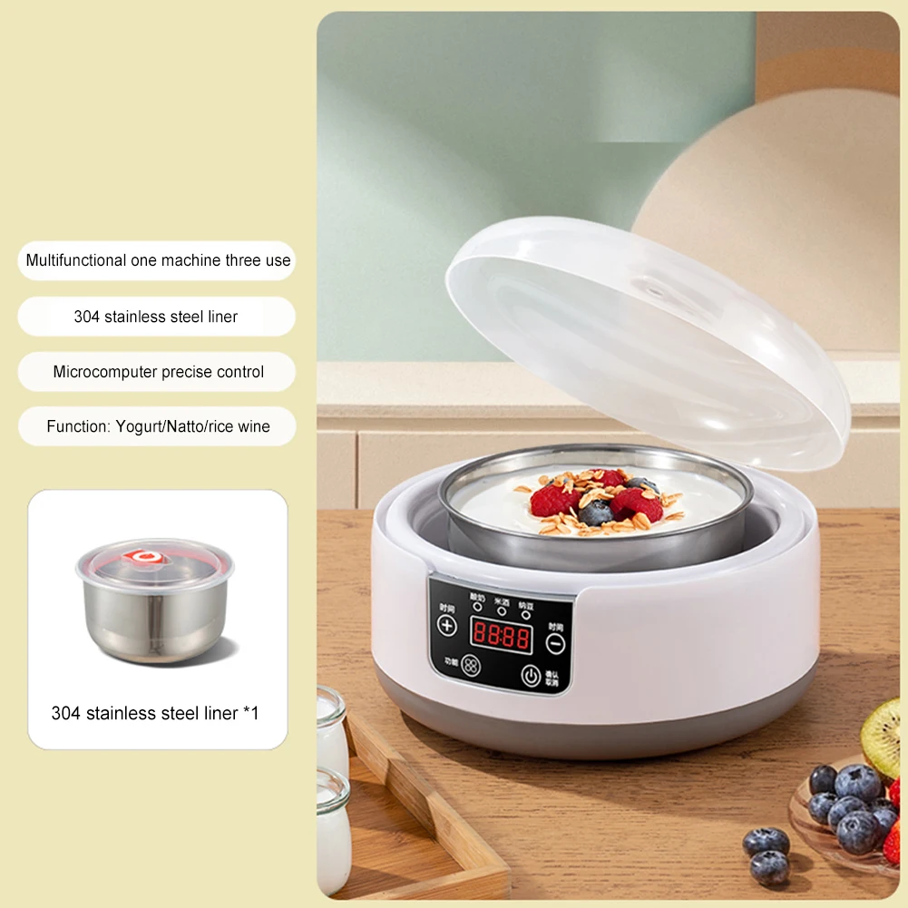 1.2L Automatic Yogurt Maker Constant Temperature Household Natto Maker Electric Yogurt Machine for Baking Lovers Friend Gift