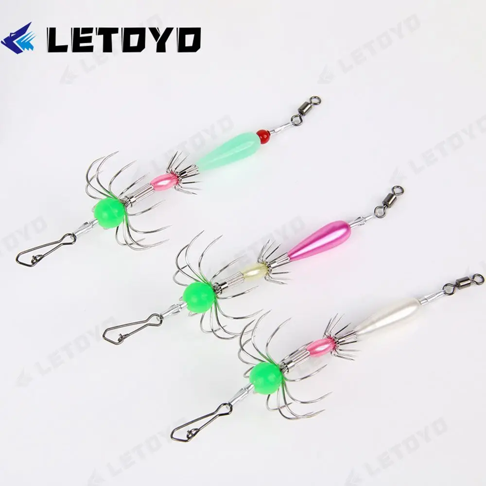 Simulazione Attrezzatura Da Pesca Accessori Luminosi Per La Pesca Jigs Catcher Octopus Bait Squid Hook Inkfish Esche Calamary