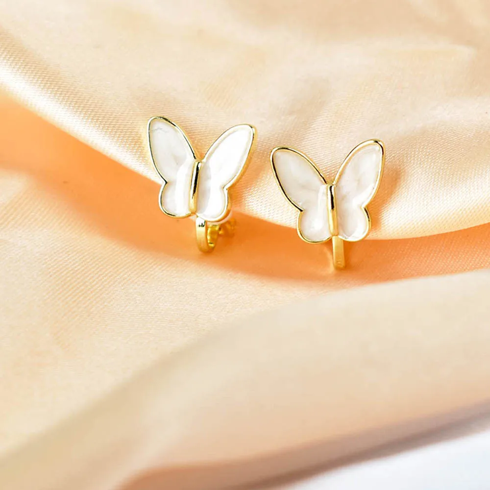 Ear clip earrings Butterfly clip on earrings without piercing for party gift