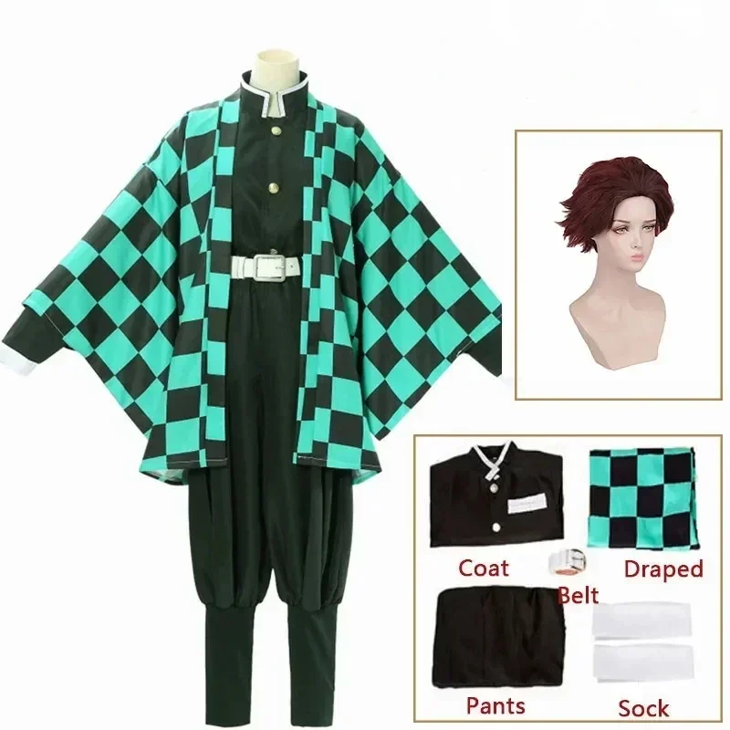 thumbnail image 1 of Disfraz de Cosplay de Kochou Shinobu, disfraz de Anime Demon Slayer, uniforme Akken para fiesta de Halloween, disfraz para niños, 1 of 5
