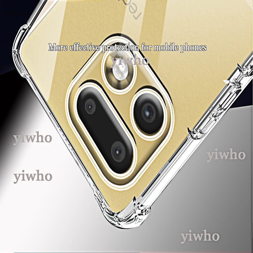 Clear TPU Soft Shell Transparent Phone Case with Clean Plain Back