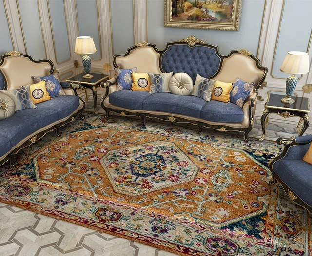 Retro American Country Carpet Large Area Decoration Living Room Sofa