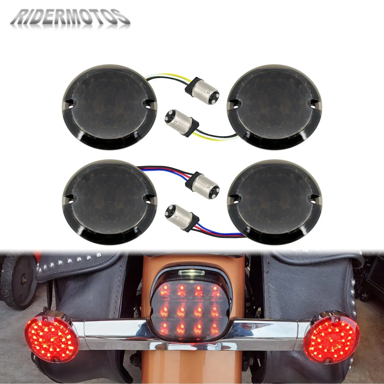 

Motorcycle 1157 Turn Signal LED Light Running Indicator Blinker Double Contacts For Harley Touring Road King FLHTK FLTR Softail