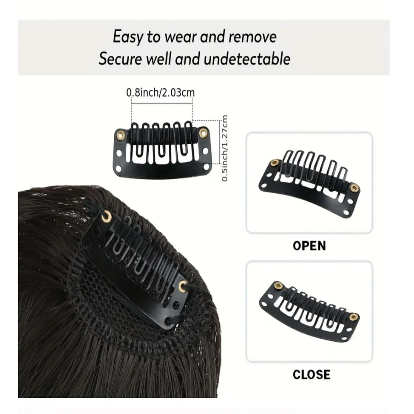 Hair Extensions Hair Bangs Fake Air Bangs Synthetic Hair Extension Soft Light Air Hair Bangs Clip On