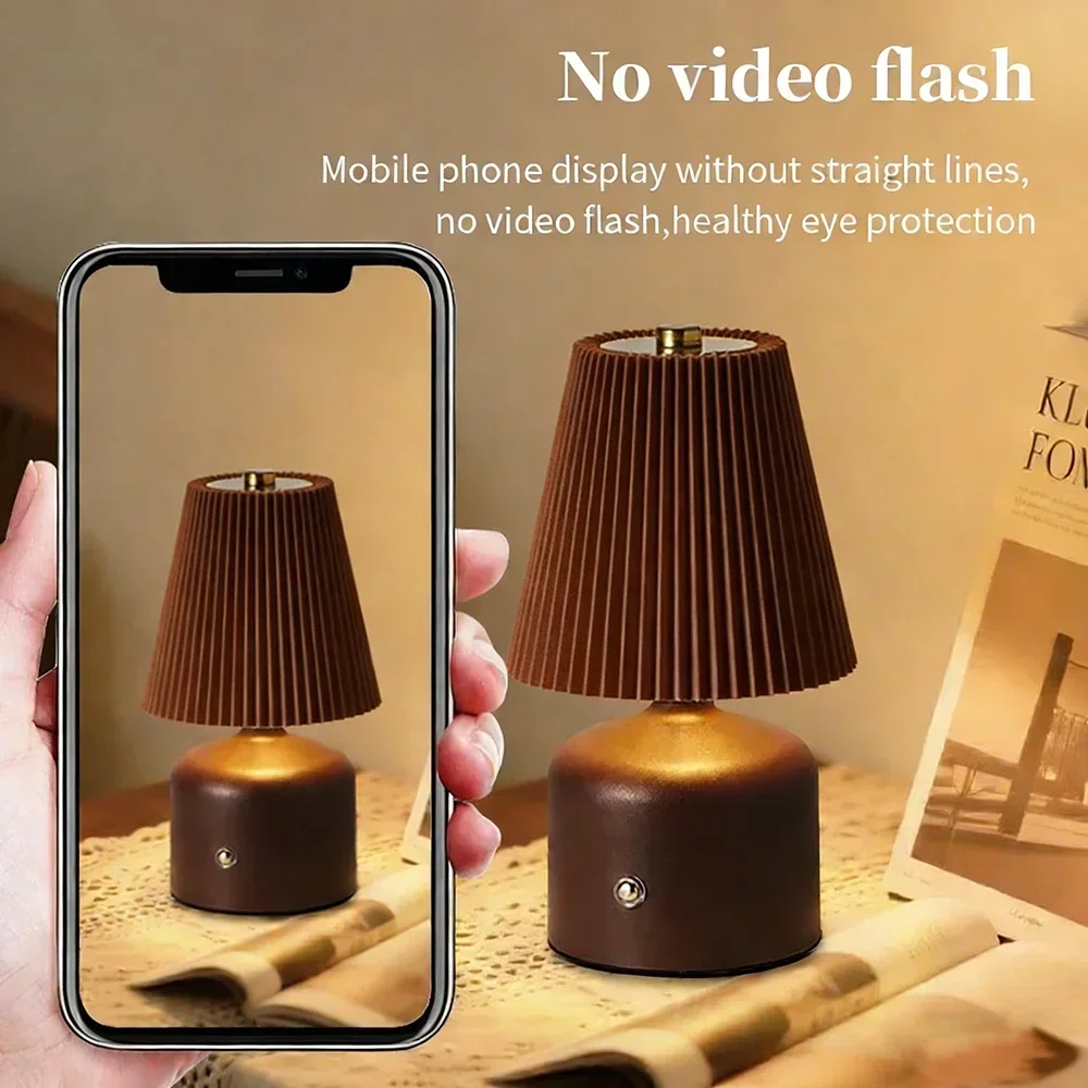 Cozy Atmosphere LED Bedside Night Lamp with Adjustable Brightness