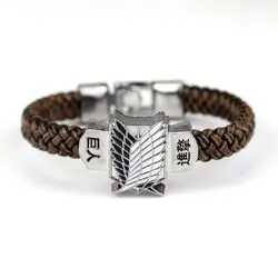 Anime - Inspired Attack on Titan Unisex Bracelet - Trendy Hip Hop Style Party Accessory (01)