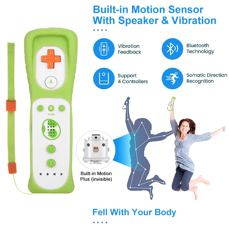 2 in 1 For Nintendo Wii Motion Plus Wireless Remote Controller For Nintend Wii Nunchuck Remote Controle Joystick Joypad