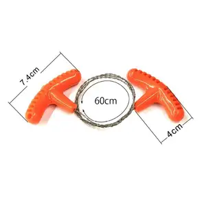 2pcs Manual Steel Wire Saw Hand Wear-resistant Emergency Survival Gear Practical Camping Saws Plastic Handle Hiking