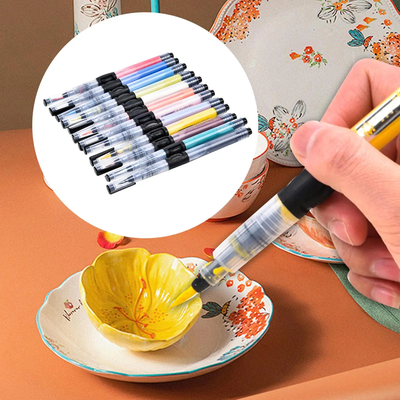 

Underglaze Pens Sketching 12Pcs Multicolor Drawing Markers Art Supplies for Pottery Fused Glass Ceramic Projects Ceramics Bisque