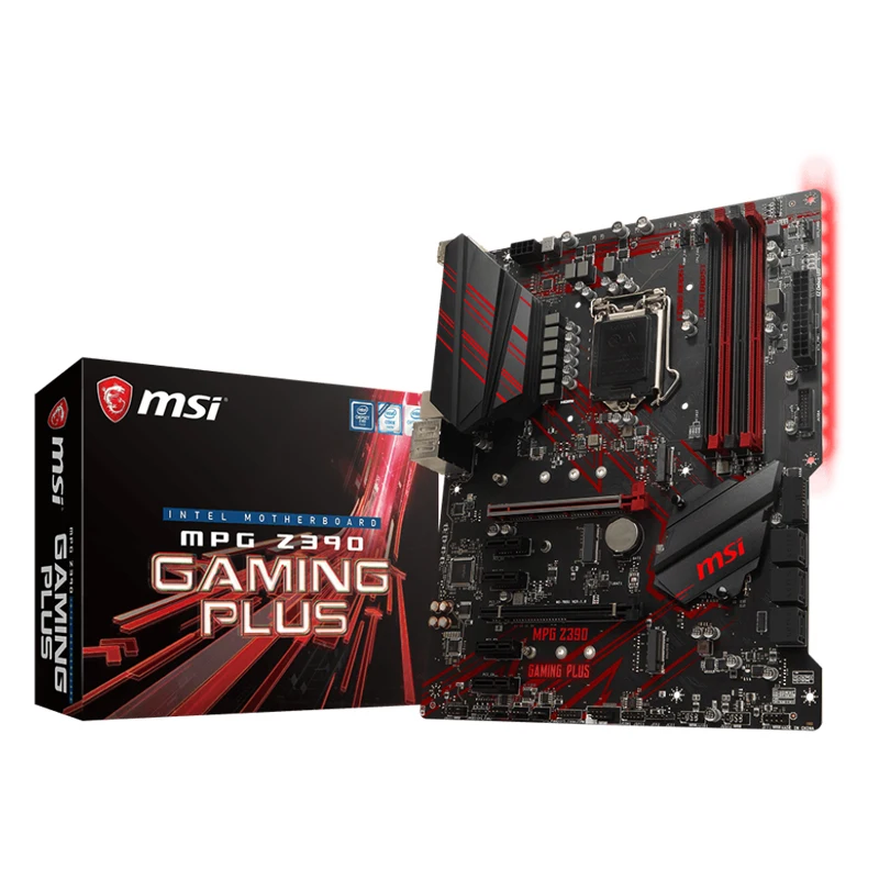 Nuovo Msi Mpg Z390 Gaming Plus Lga1151 (Intel 8Th E 9Th Gen) M.2 Usb 3.1 Gen 2 Ddr4 Hdmi Dvi Cfx Atx Z390 Scheda Madre Da Gioco