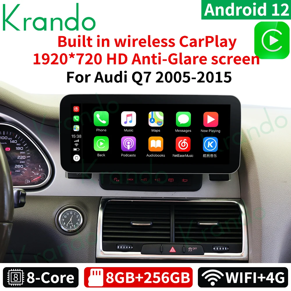 

Автомагнитола Krando, Android 13,0, 10,25 дюйма, для Audi Q7 2005 - 2015
