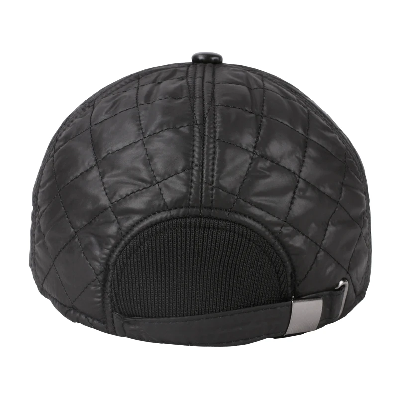 Gorra Con Orejeras De Cuero Auténtico Informal 2025 Para Hombre, Gorras De Cuero De Vaca Auténtico Para Hombre, Gorras De Béisbol De Cuero De Vaca Auténtico Para Otoño E Invierno - AliExprs