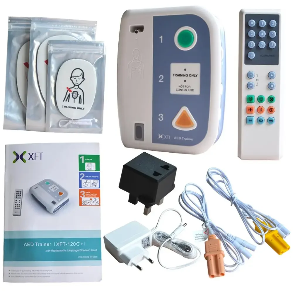 

XFT-120C+ First Aid Device AED Trainer Automated External Defibrillator Emergency CPR Training Teaching Russian n English