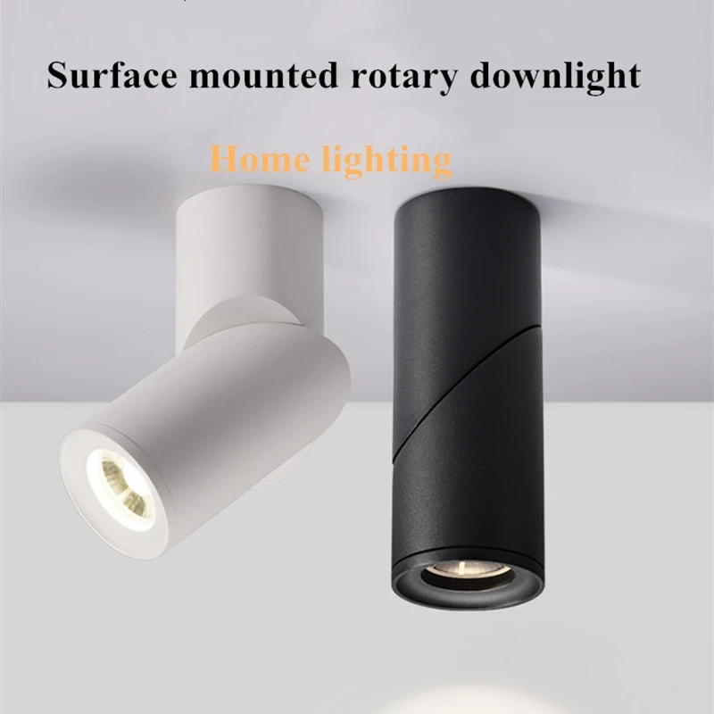 Приглушаемые вращасветодиодный светодиодные светильники 7W9W12W15W COB, светодиодная настенная лампа, 110-220 В переменного тока, теплое и холодное белое комнатное освещение