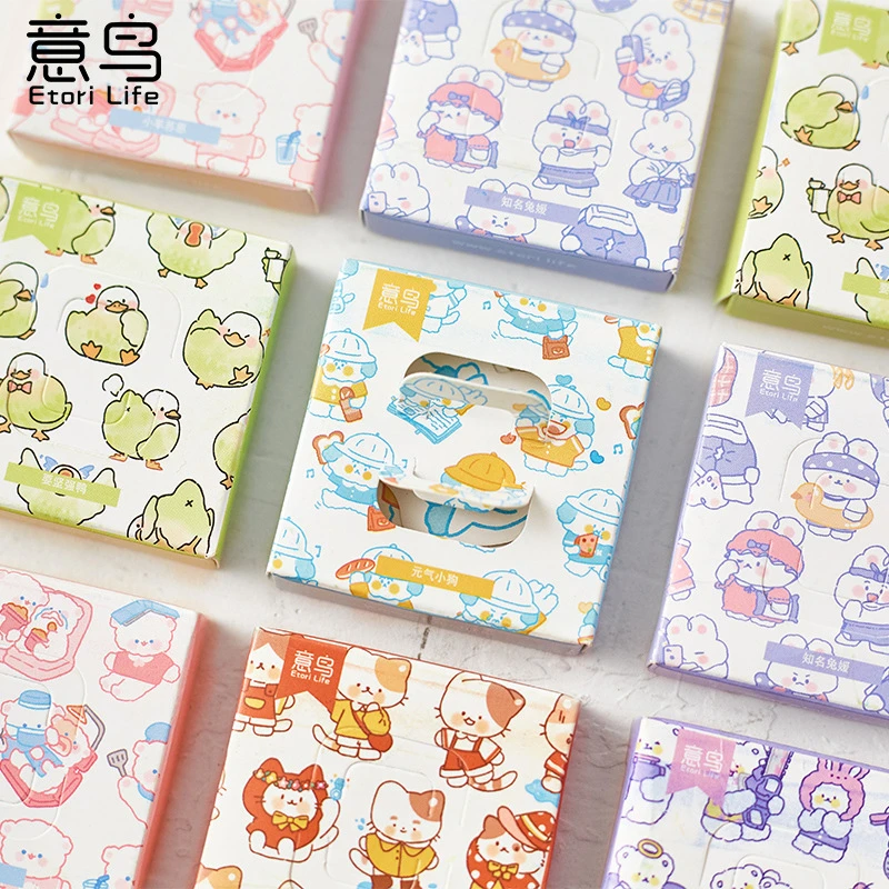 45 Pcs Scrapbook Stickers Cute Animal Stickers Kawaii Stickers Journal