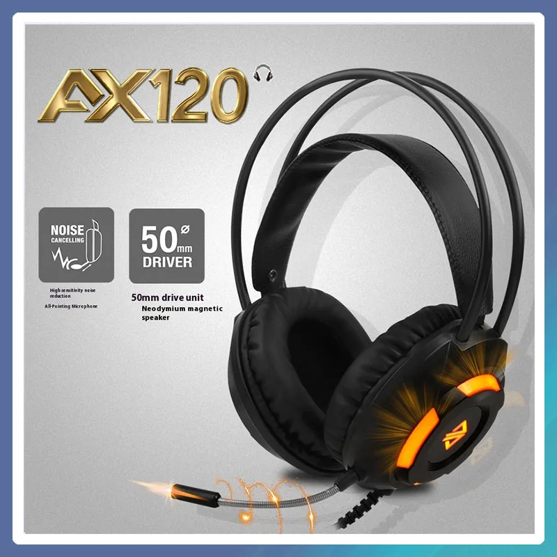 Проводные Игровые наушники AJAZZ Ax1207.1, объемный звук 7,1 градусов, Hifi, потрясающие звуковые эффекты, Rgb, гарнитура с шумоподавлением и микрофоном