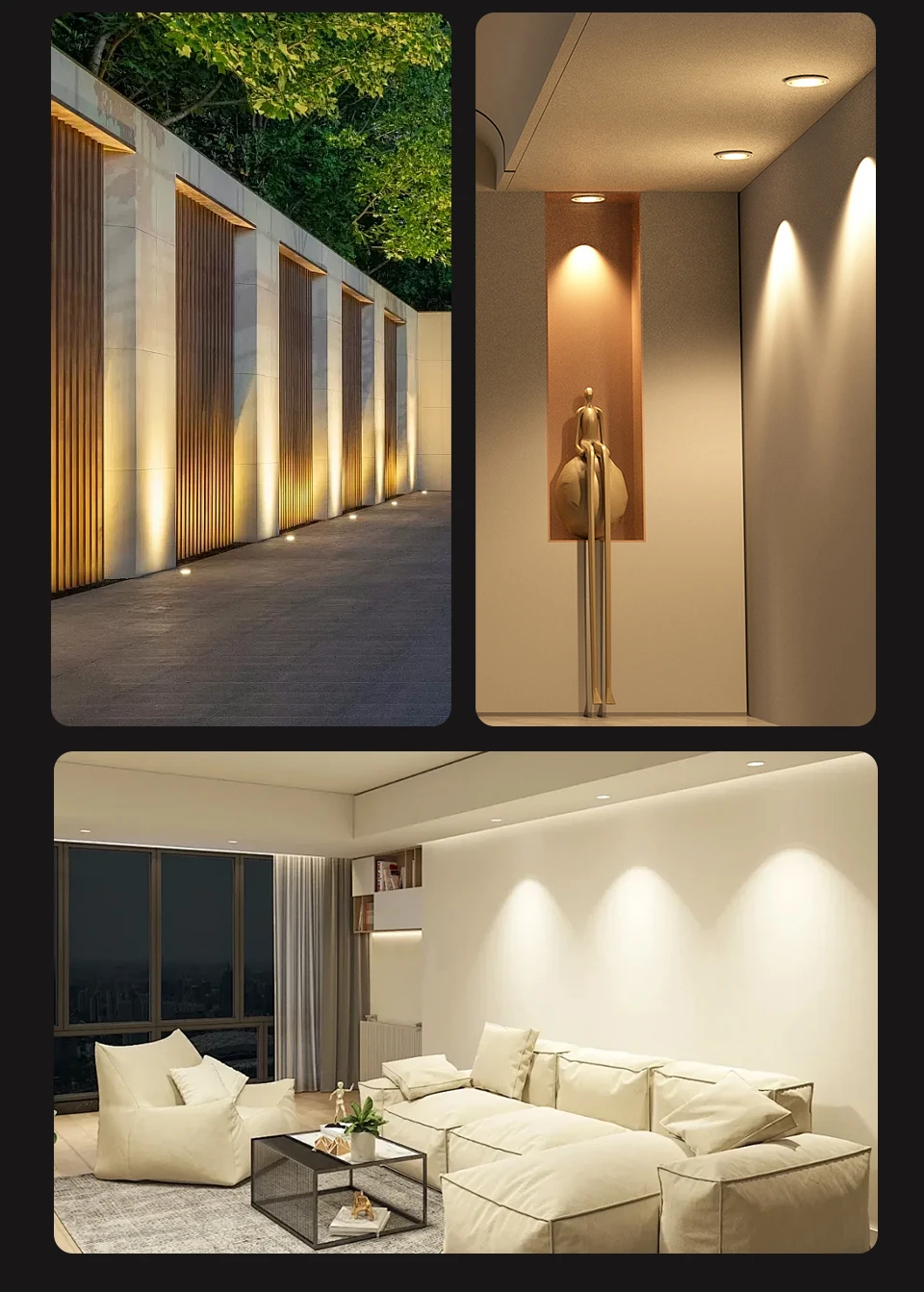 Zigbee Smart LED Spotlight Anti-Glare Dimmable Ceiling Light Works with Tuya Sma