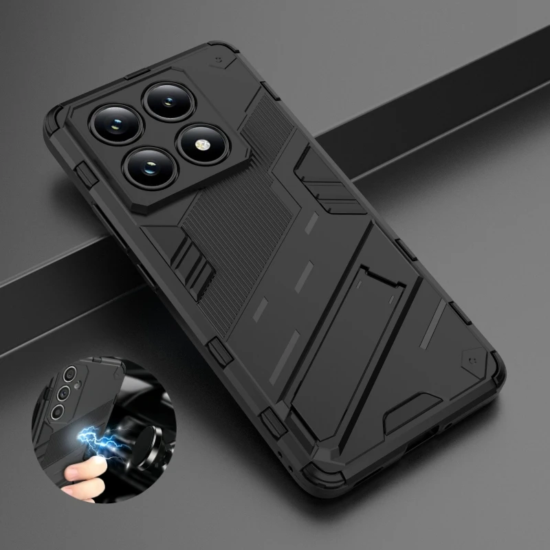 Shockproof Armor Case with Car Magnetic Stand and Protection Cover