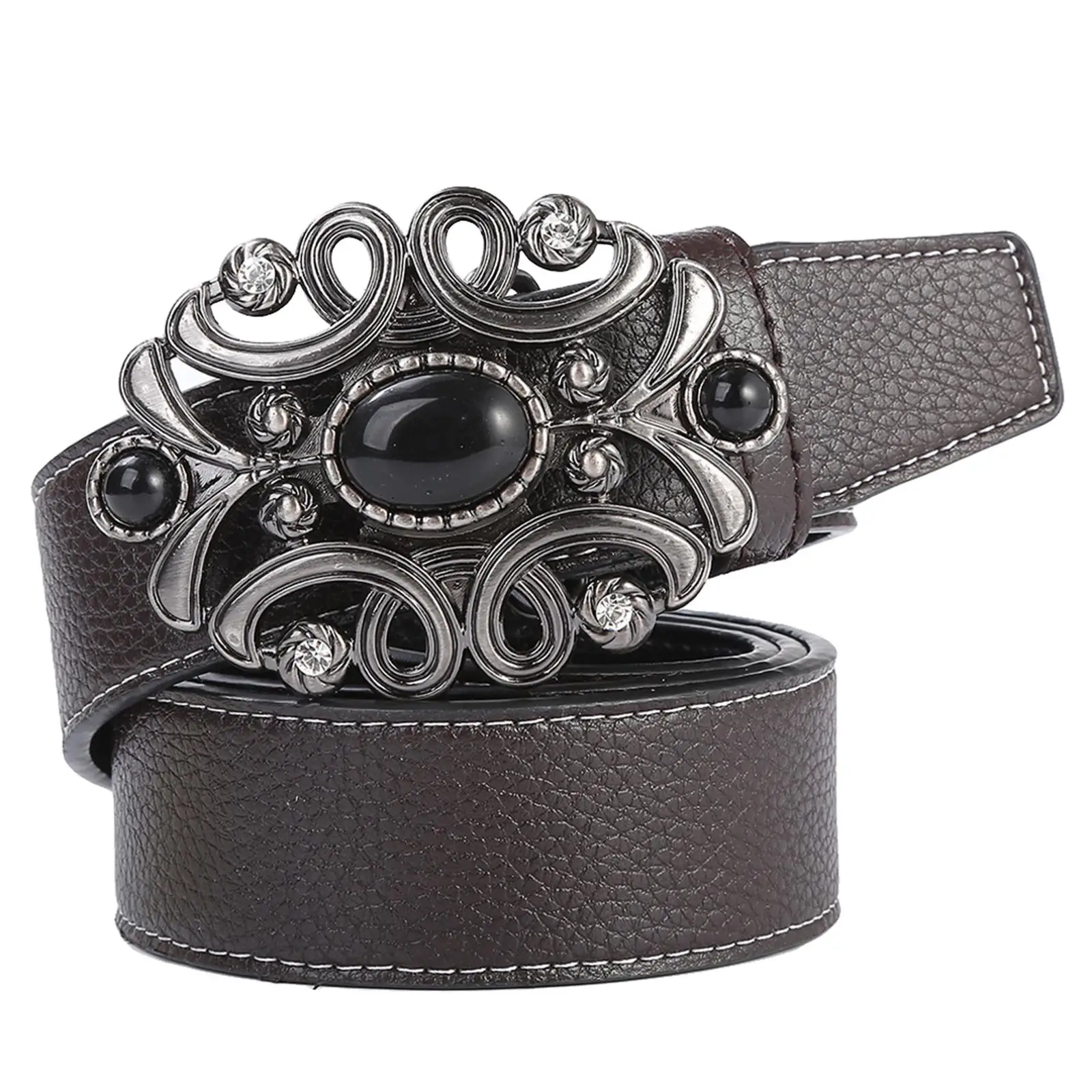 

Retro Style Western Belt with Buckle Waist Strap Mens Belt Waistband Adjustable for Birthday Gifts Husband Cowboy Boyfriend Gift