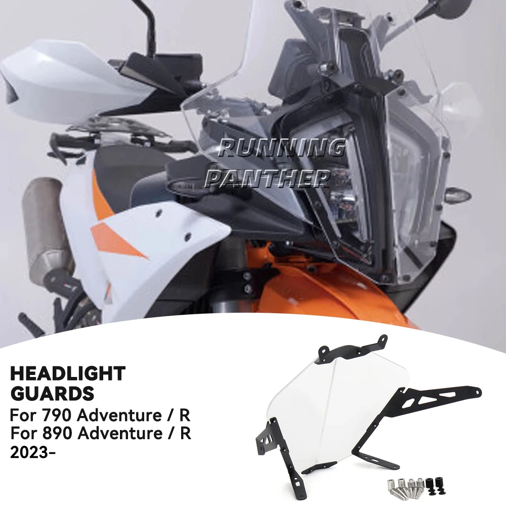 

Для 890 Приключения ADV R 790 Приключения R 2023 2024 Новая защита передней фары мотоцикла комплект защитной крышки для 790 приключений