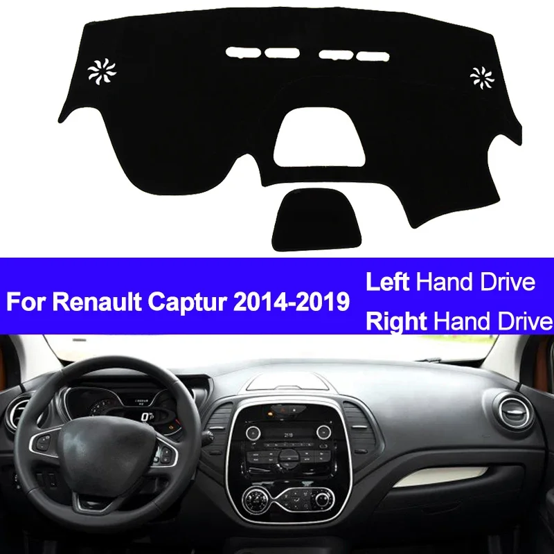 Auto Accessories Car Mats Accessories Car Inner Dashboard Cover Dashmat Pad Carpet Dash Sun Shade For Renault Captur 2014 2015 LHD RHD
