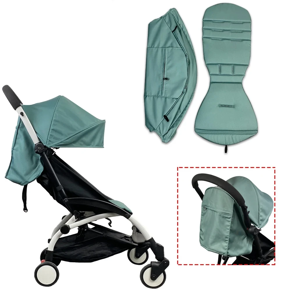 175 Degrees Stroller Hood & Mattress For Babyzen Yoyo2 Yoya Baby  Stroller Accessories With Back Zipper Pocket Cushion For Yoyo 