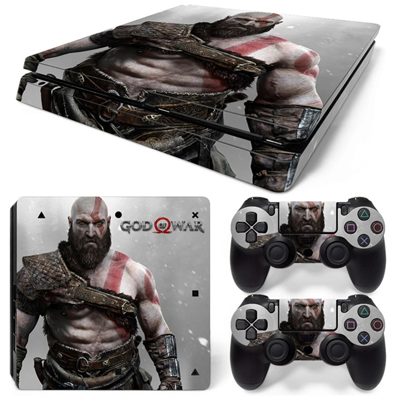 God of War PS4 Slim Skin Sticker Decal Cover for ps4 slim Console and 2 Controllers skin Vinyl slim sticker Decal 